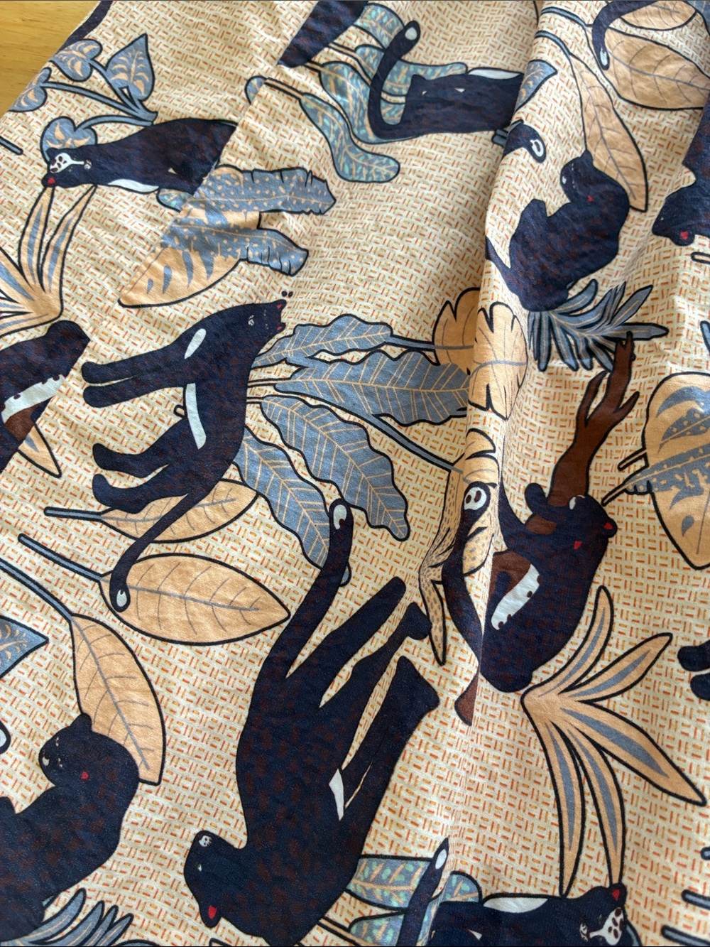 Pittarello Made in Italy Euro Summer Tiger & Tropical Jungle Print Midi Skirt - Picture 5 of 6
